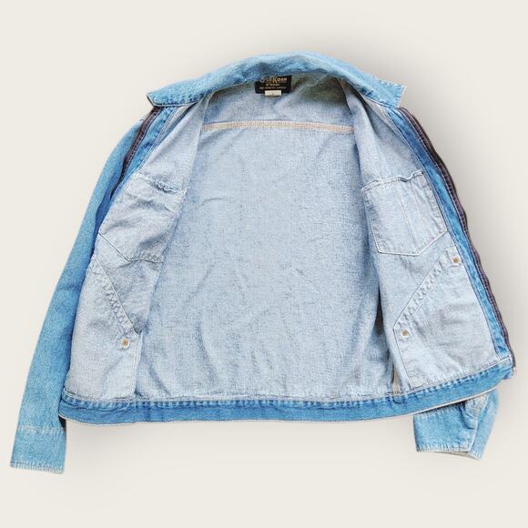 OshKosh B'Gosh Chore Jacket Jrs Sz M Womens Sz S Faded Denim Full-Zip  VTG - Picture 5 of 9